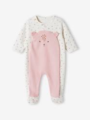 Baby-Fleece Sleepsuit for Newborn Babies, Front Flap Opening with Press Studs