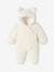 Faux Fluffy Fur 'Sheep' Pramsuit for Babies cashew+ecru 