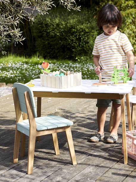 Children's Outdoor Chair Dark Green+White 