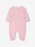 Pack of 3 Velour Sleepsuits for Babies, BASICS pale pink 