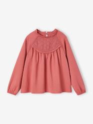 -Top with Detail in Broderie Anglaise, for Girls