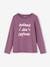 Top with Message, for Girls bronze+dusky pink+fuchsia+grey blue+grey green+sand beige+violet 