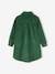 Corduroy Shirt-Dress for Girls cinnamon+English green 