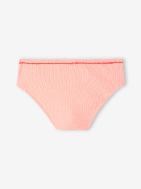 Pack of 5 Fancy Briefs in Rib Knit for Girls nude pink 