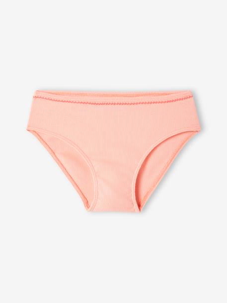 Pack of 5 Fancy Briefs in Rib Knit for Girls nude pink 