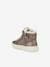 High-Top Furry Trainers, J Theleven Girl B ABX by GEOX® grey+navy blue 
