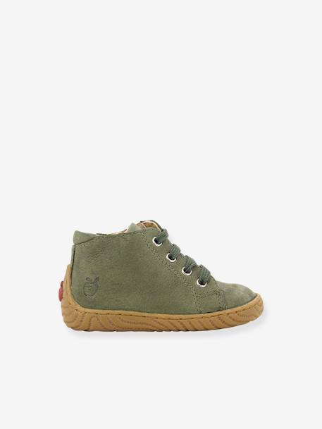 Wood Zip Base Pram Shoes for Babies, by SHOO POM® navy blue+olive 