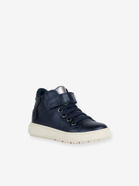 High-Top Trainers with Laces & Hook-&-Loop Strap, J Theleven Girl by GEOX® black+navy blue 