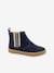 Boots for Babies, Play New ShineVelours by SHOO POM® camel+navy blue 