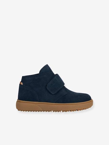 Boots with Hook-&-Loop Strap, J Theleven Boy by GEOX® for Children caramel+navy blue 