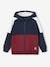 Sports Jacket with Zip & Hood, Colourblock Effect, for Boys bordeaux red+fir green+marl grey+ochre 