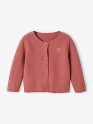 Cardigan with Golden Embroidered Heart, for Babies