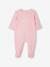 Pack of 3 Velour Sleepsuits for Babies, BASICS grey green+pale pink 