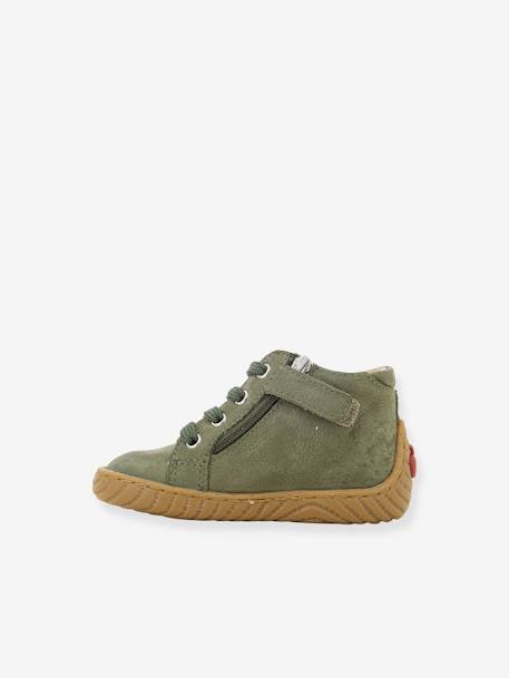 Wood Zip Base Pram Shoes for Babies, by SHOO POM® navy blue+olive 