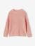 Rib Knit Jumper with Iridescent Patch, for Girls ecru+rosy+violet 