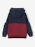 Sports Jacket with Zip & Hood, Colourblock Effect, for Boys bordeaux red+fir green+marl grey+ochre 