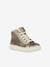 High-Top Furry Trainers, J Theleven Girl B ABX by GEOX® grey+navy blue 