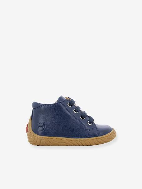 Wood Zip Base Pram Shoes for Babies, by SHOO POM® navy blue+olive 