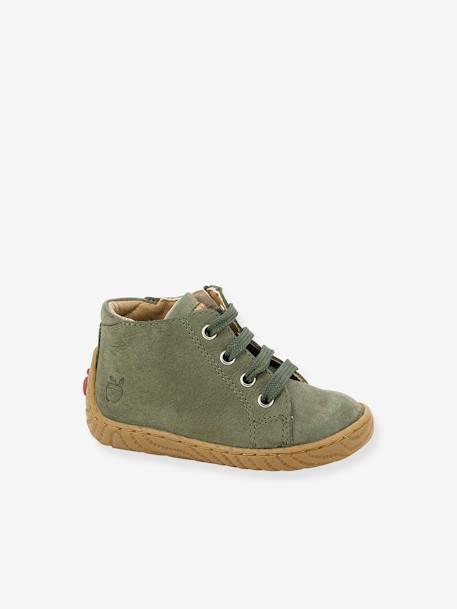 Wood Zip Base Pram Shoes for Babies, by SHOO POM® navy blue+olive 