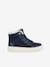 High-Top Furry Trainers, J Theleven Girl B ABX by GEOX® grey+navy blue 