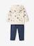 Fleece Sweatshirt & Twill Trousers Ensemble for Babies night blue 