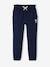 Fleece Joggers with Paperbag Waistband for Girls green+navy blue+sweet pink 