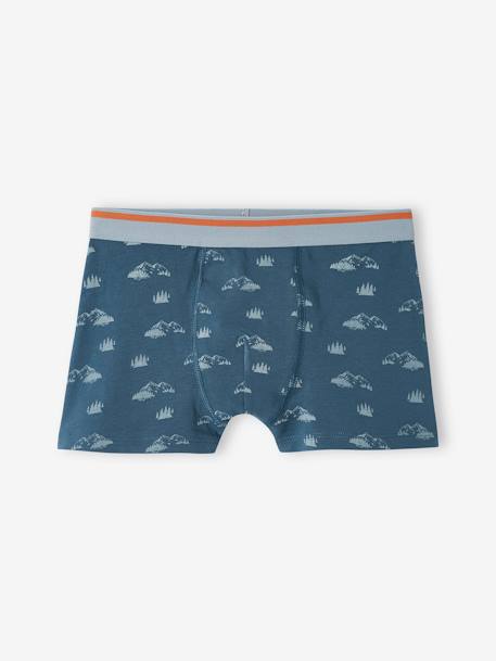 Pack of 5 Stretch Yeti Boxers for Boys grey blue 