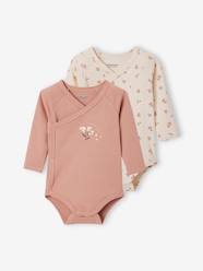 -Pack of 2 Long-Sleeved Bodysuits for Newborn Babies