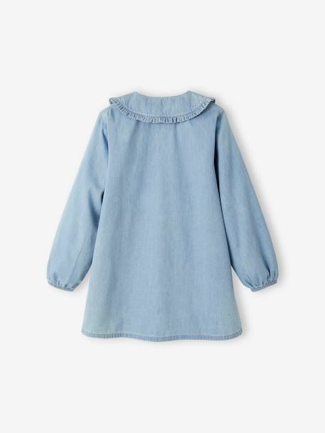 Smock in Lightweight Denim, for Girls denim blue 