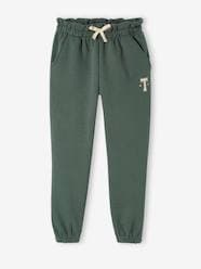 Girls-Fleece Joggers with Paperbag Waistband for Girls