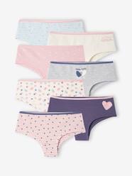 -Pack of 7 Heart Shorties for Girls