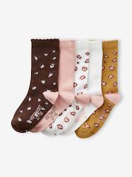 -Pack of 5 Pairs of "Wild" Socks for Girls