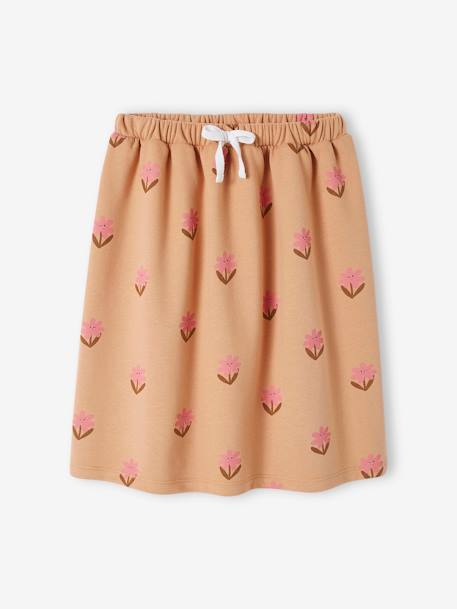 Floral Midi Skirt in Fleece, for Girls peach 