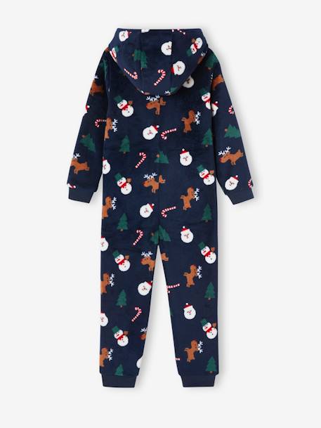 Christmas Onesie for Boys navy blue 