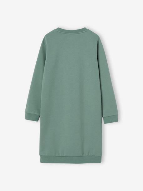 Basics Dress in Fleece for Girls emerald green+marl grey+navy blue+pale pink 