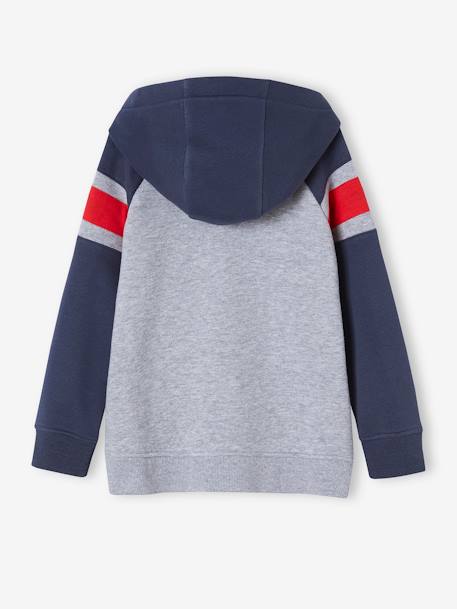 Hoodie with Graphic Motif & Raglan Sleeves, for Boys English green+night blue+pecan nut 