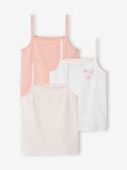 Girls-Underwear-Pack of 3 Fancy Strappy Tops for Girls, Basics