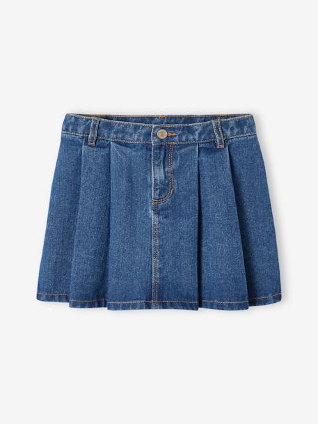 Pleated Denim Skirt, for Girls stone 