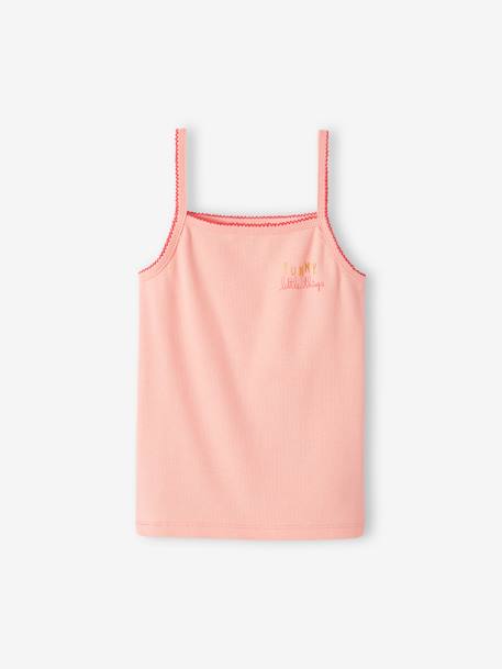 Pack of 3 Fancy Strappy Rib Knit Tops for Girls nude pink 