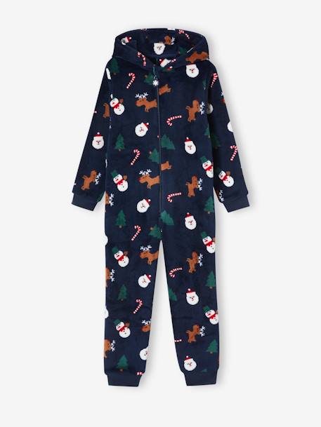 Christmas Onesie for Boys navy blue 