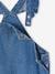 Denim Dungaree Dress with Frilly Straps for Girls stone 