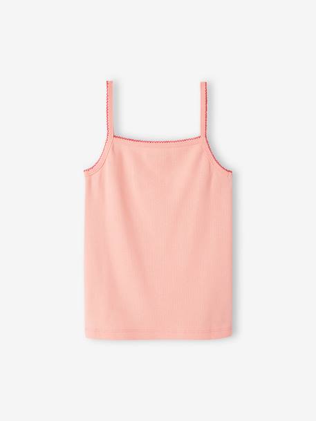 Pack of 3 Fancy Strappy Rib Knit Tops for Girls nude pink 