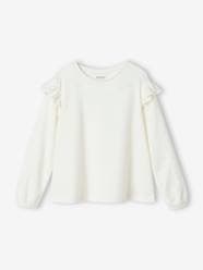 -Ruffled Long Sleeve Top for Girls, BASICS