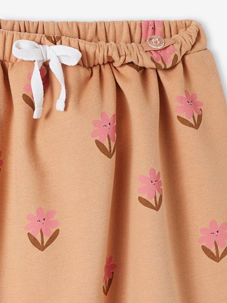 Floral Midi Skirt in Fleece, for Girls peach 