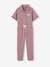 Short Sleeve Fleece Jumpsuit for Girls mauve 