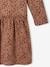 Long Sleeve Printed Dress for Girls PINK MEDIUM ALL OVER PRINTED+printed brown+rosy 
