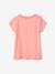 Pack of 3 Short Sleeve Fancy T-Shirts in Rib Knit for Girls nude pink 