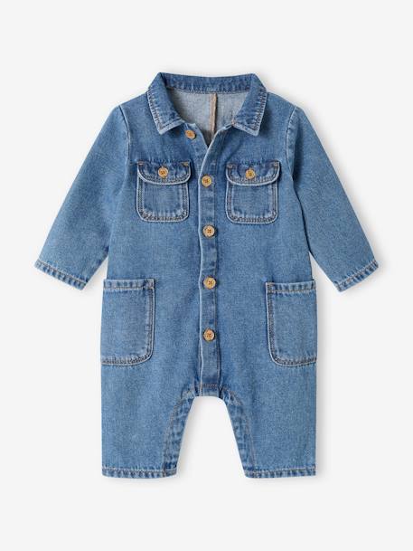 Denim Jumpsuit for Babies stone 