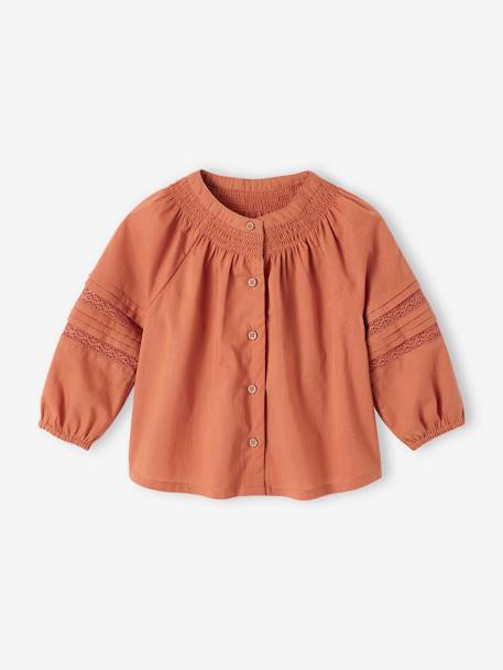 Fancy Blouse for Babies rust 