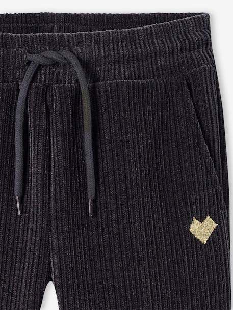 Corduroy Joggers for Girls green+marl grey 